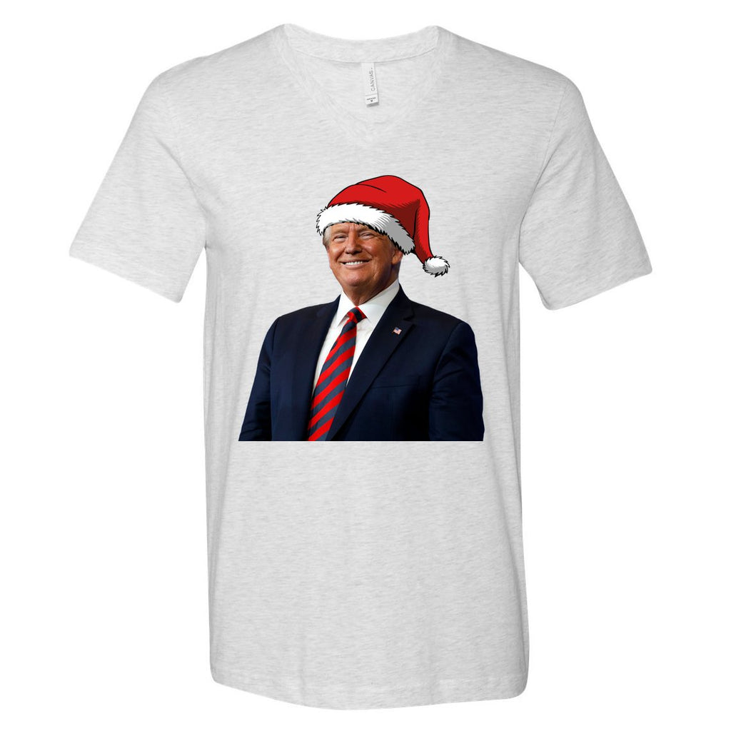 Funny Trump Santa Hat Donald Trump Christmas New Year 2025 Meaningful Gift V-Neck T-Shirt