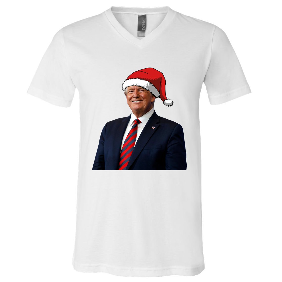 Funny Trump Santa Hat Donald Trump Christmas New Year 2025 Meaningful Gift V-Neck T-Shirt