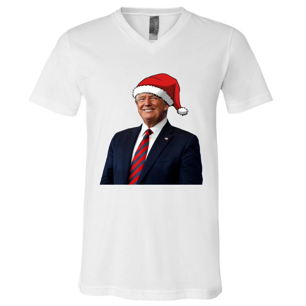 Funny Trump Santa Hat Donald Trump Christmas New Year 2025 Meaningful Gift V-Neck T-Shirt