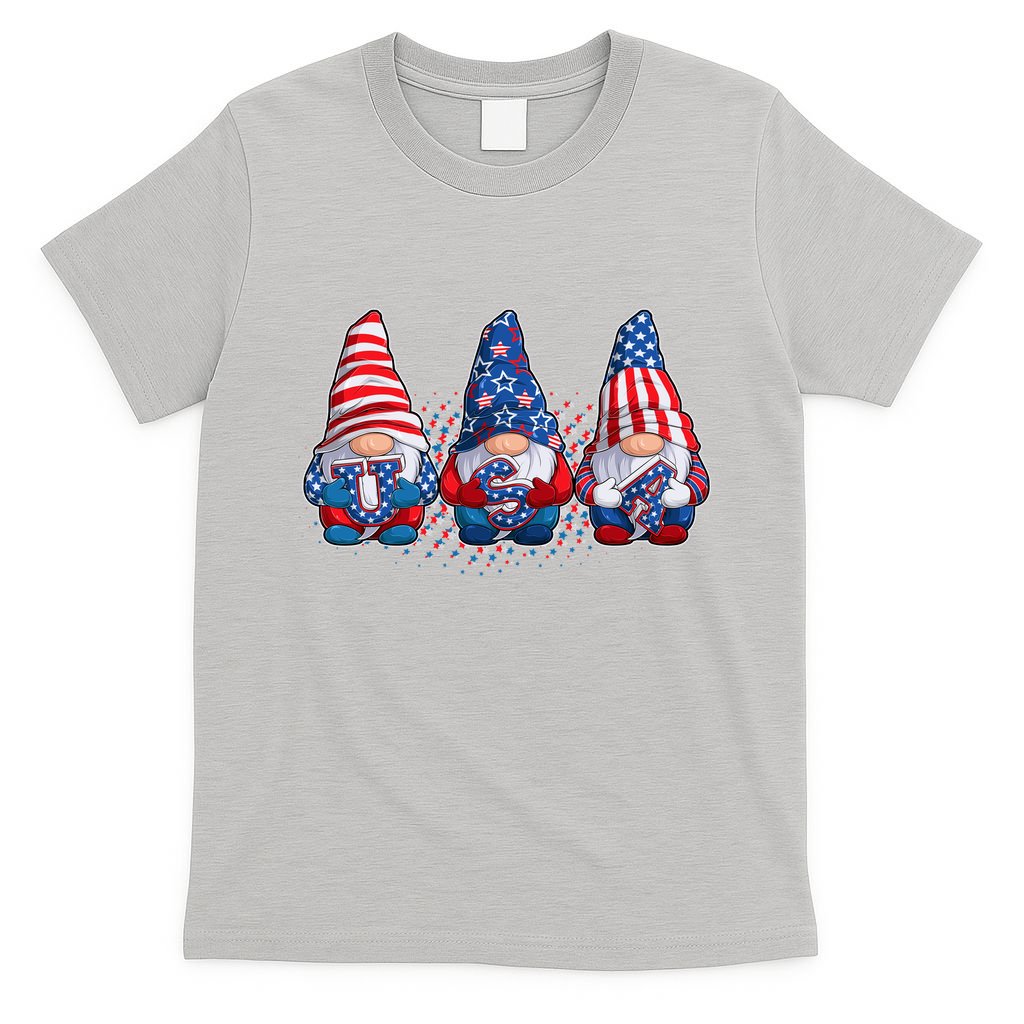Funny USA American Flag 4th Of July Gnomes T-Shirt