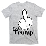 Fuck Trump Cartoon Middle Finger Resist Anti Trump T-Shirt