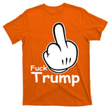 Fuck Trump Cartoon Middle Finger Resist Anti Trump T-Shirt