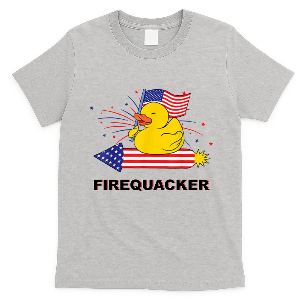 Firequacker Usa Duck Firework 4th Of July T-Shirt