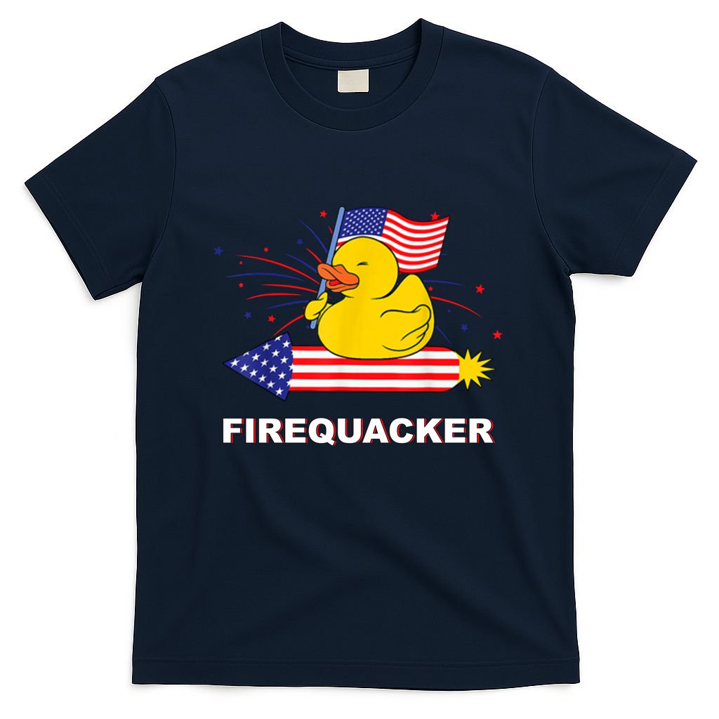 Firequacker Usa Duck Firework 4th Of July T-Shirt