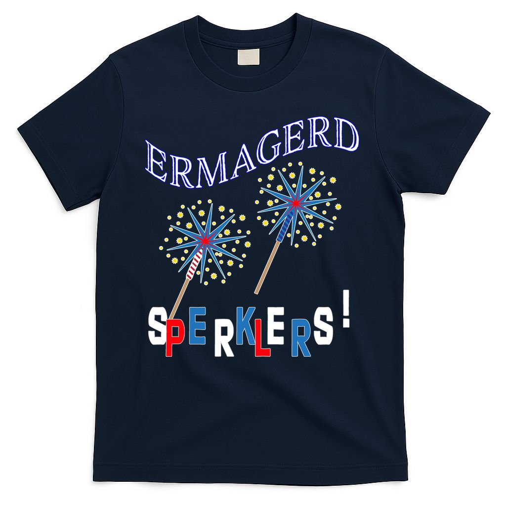 Funny 4th of July Ermagerd Sparklers T-Shirt
