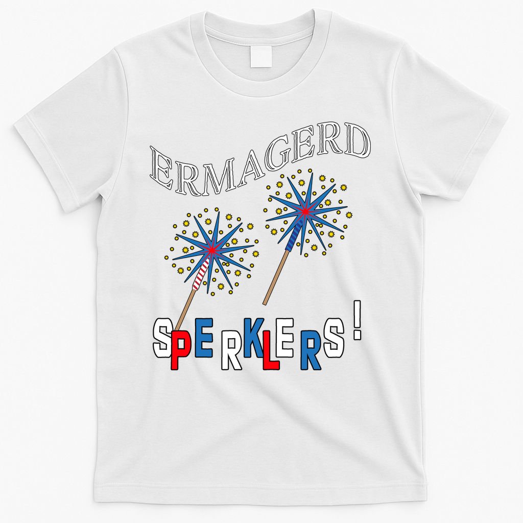 Funny 4th of July Ermagerd Sparklers T-Shirt