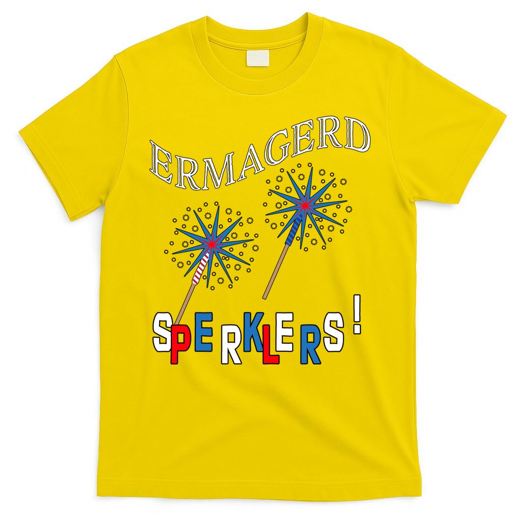 Funny 4th of July Ermagerd Sparklers T-Shirt