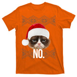 Funny Cat NO Meme Ugly Christmas Sweater T-Shirt
