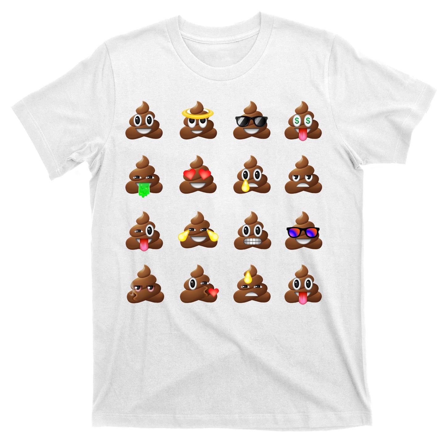 Funny Poop Emoji's Smiley T-Shirt