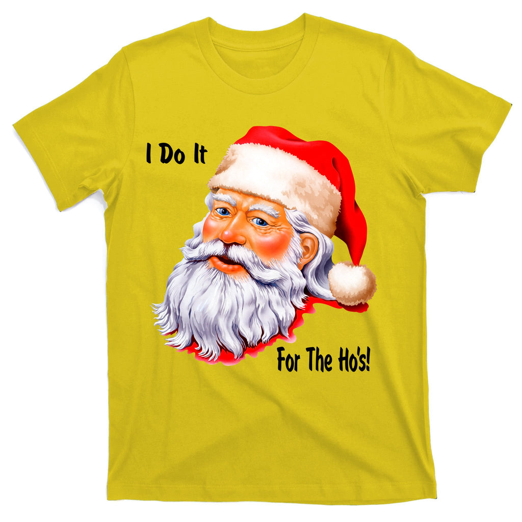 Funny Santa Claus I Do It For The HO'S Christmas T-Shirt