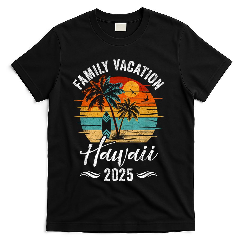 Family Vacation 2025 Vintage Hawaii Summer Matching Trip T-Shirt