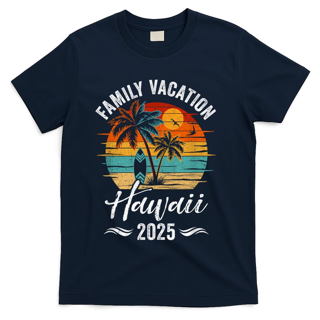 Family Vacation 2025 Vintage Hawaii Summer Matching Trip T-Shirt