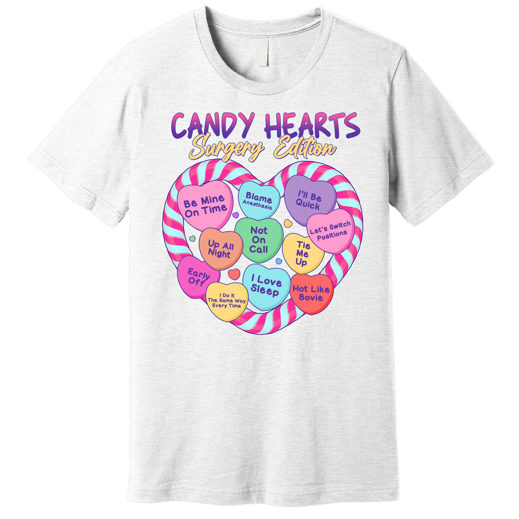 Funny Valentine Candy Hearts Surgery Edition Premium T-Shirt