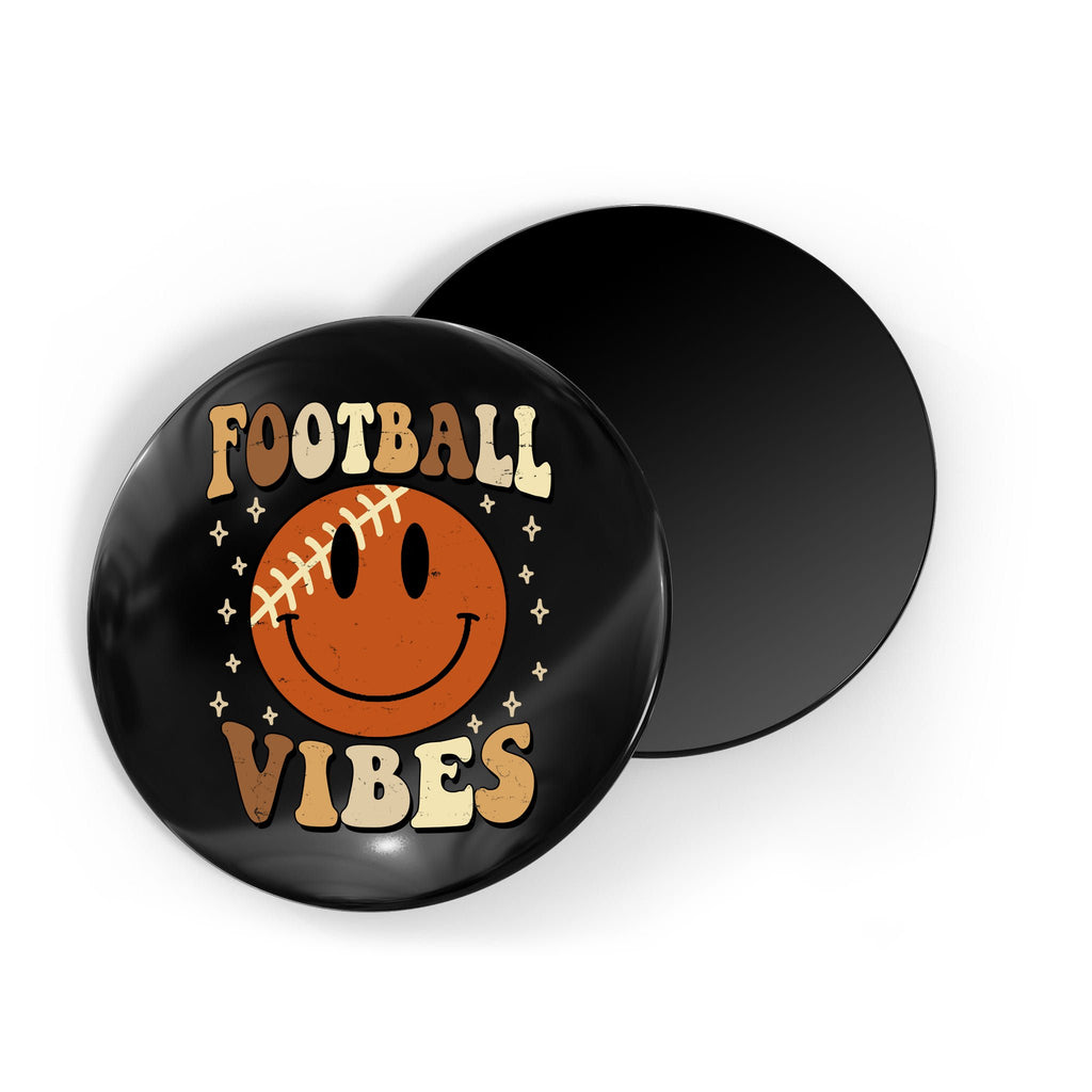Football Vibes Smile Face Retro Magnet