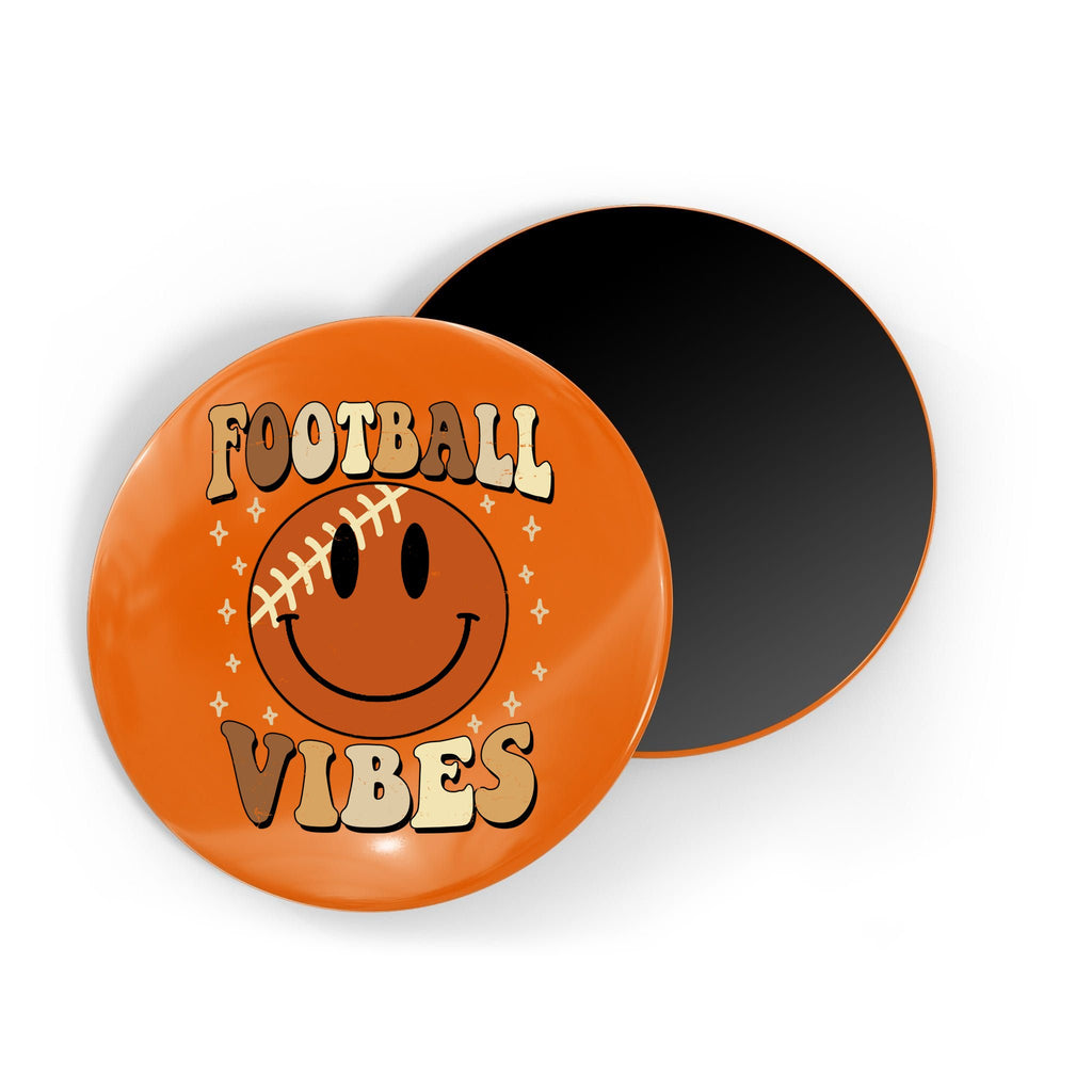 Football Vibes Smile Face Retro Magnet
