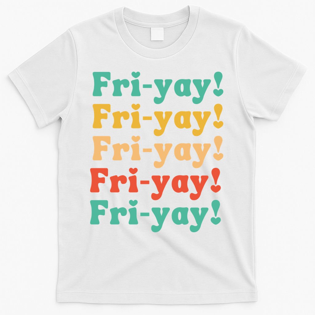Funny Vintage Teacher Back To School Funny Friyay Teacher Life T-Shirt