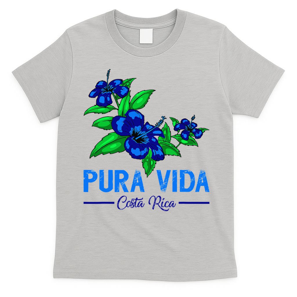 Family Vacation Tropical Flower Costa Rica Beach Pura Vida T-Shirt