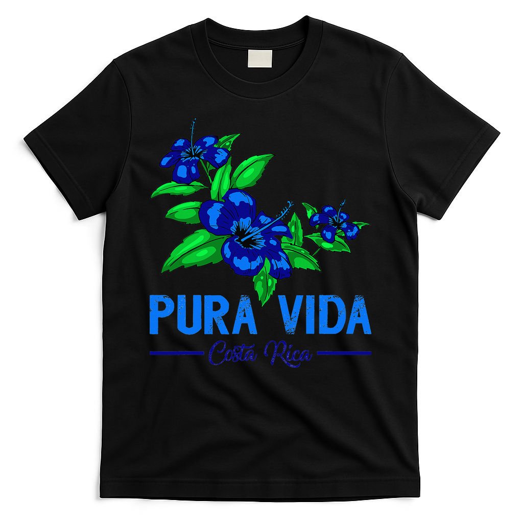 Family Vacation Tropical Flower Costa Rica Beach Pura Vida T-Shirt