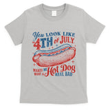 Funny You Look Like 4th Of July Hot Dog Wiener T-Shirt