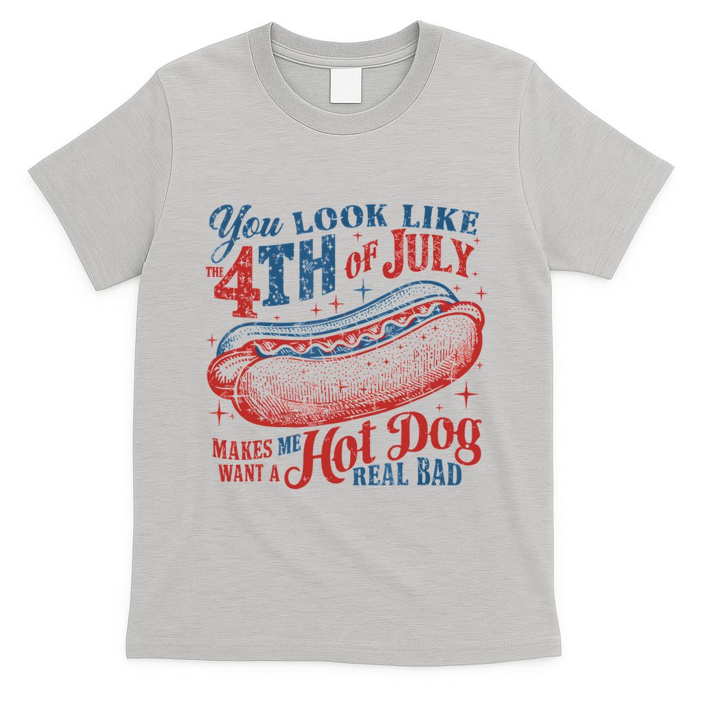 Funny You Look Like 4th Of July Hot Dog Wiener T-Shirt