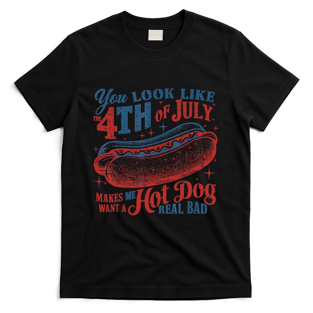 Funny You Look Like 4th Of July Hot Dog Wiener T-Shirt