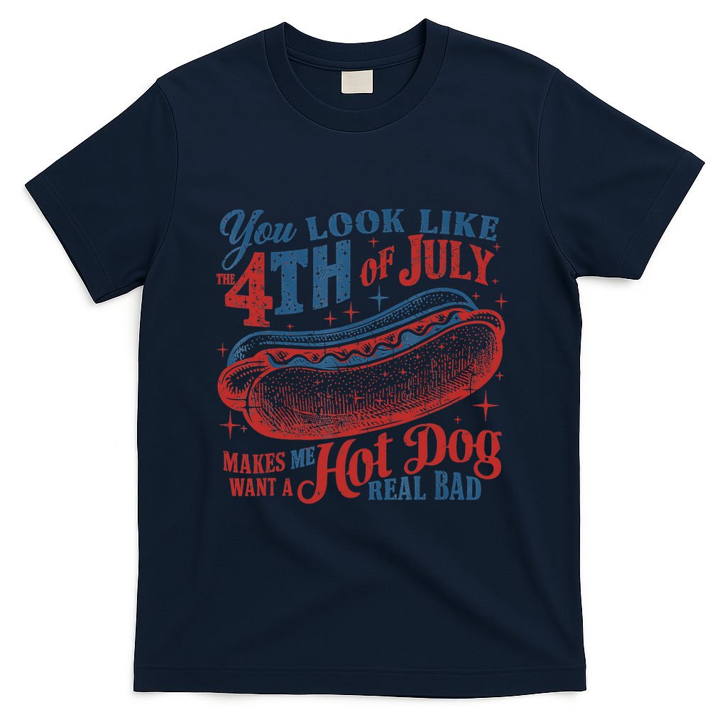 Funny You Look Like 4th Of July Hot Dog Wiener T-Shirt