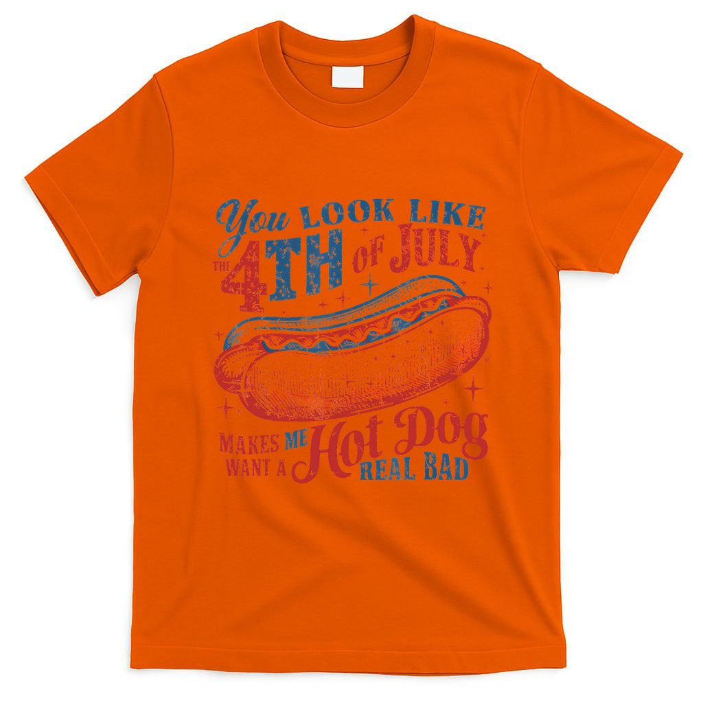 Funny You Look Like 4th Of July Hot Dog Wiener T-Shirt