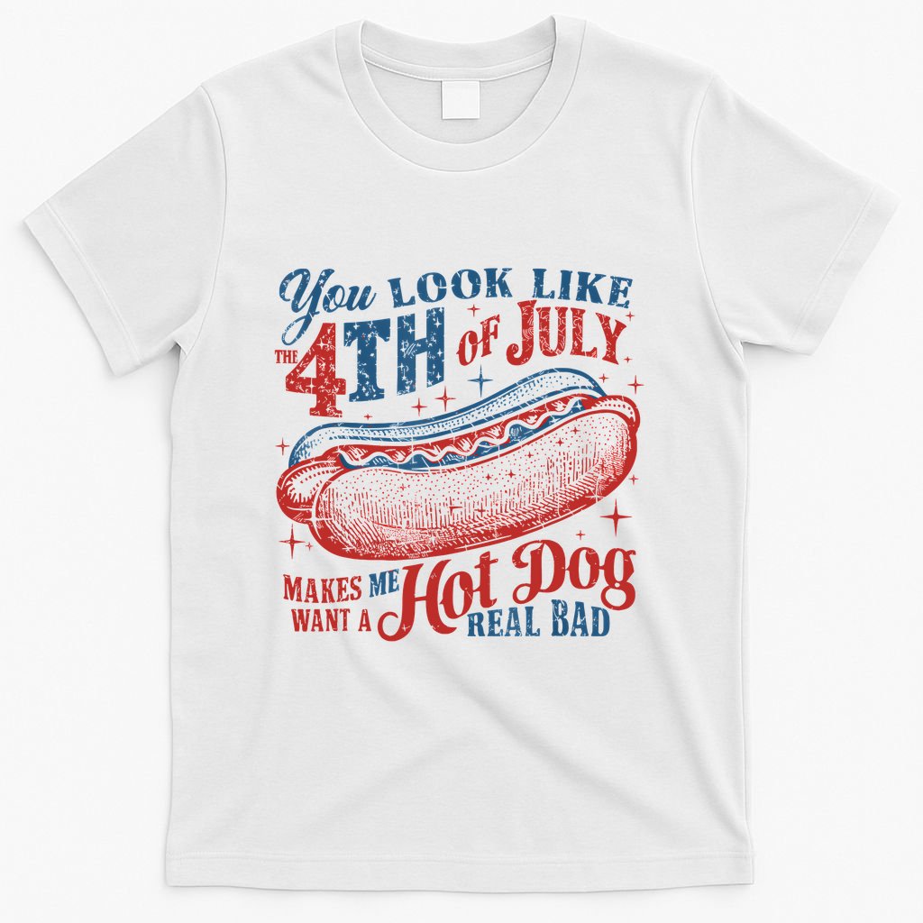 Funny You Look Like 4th Of July Hot Dog Wiener T-Shirt