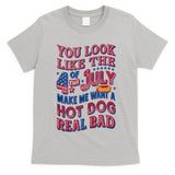 Funny You Look Like 4th Of July Hot Dog Wiener T-Shirt