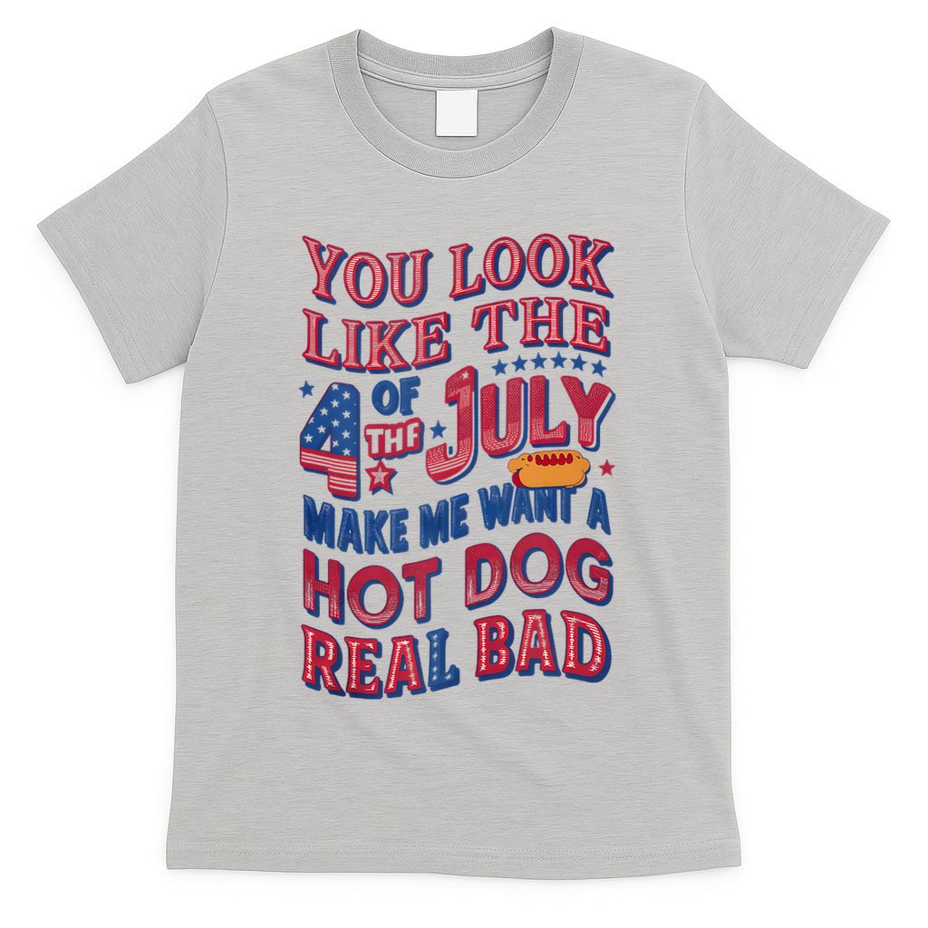 Funny You Look Like 4th Of July Hot Dog Wiener T-Shirt