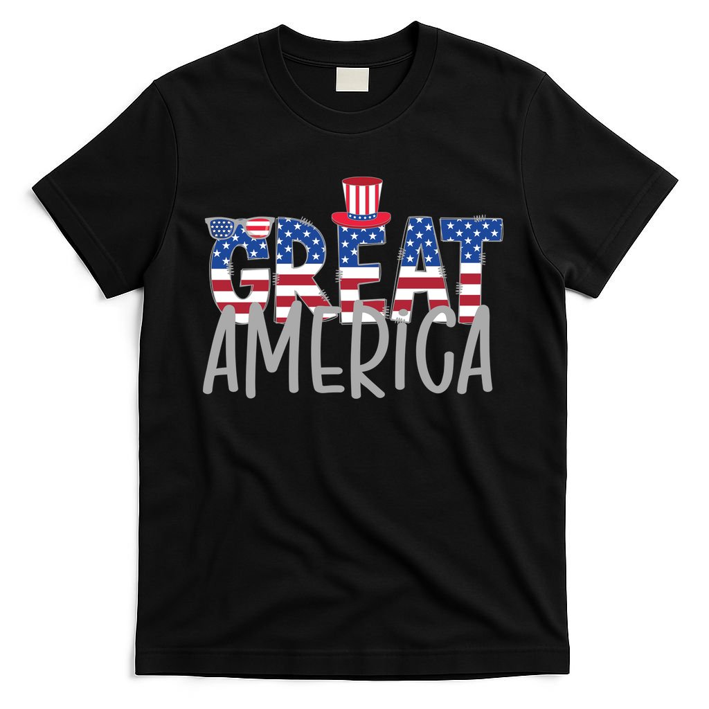 Great America 4th Of July Festive Usa T-Shirt