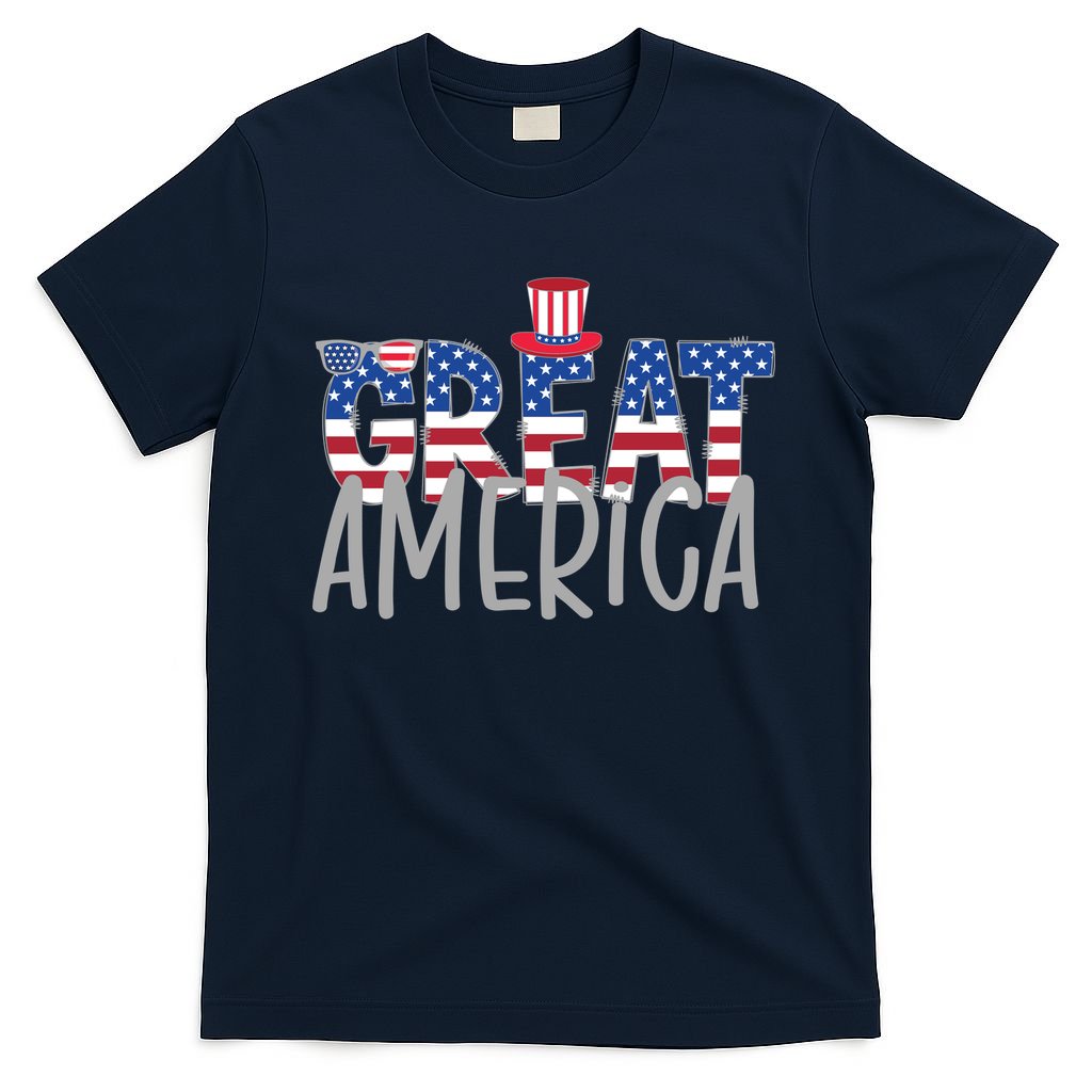 Great America 4th Of July Festive Usa T-Shirt