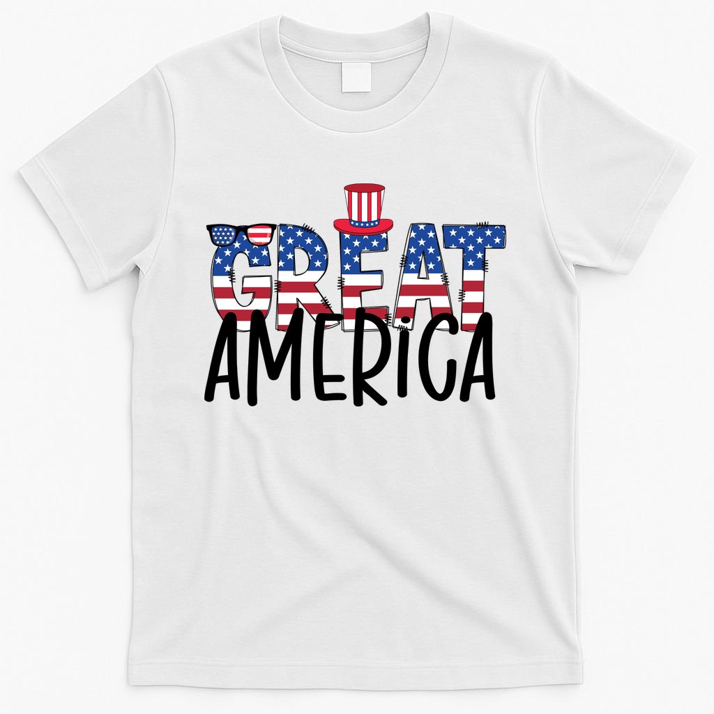 Great America 4th Of July Festive Usa T-Shirt