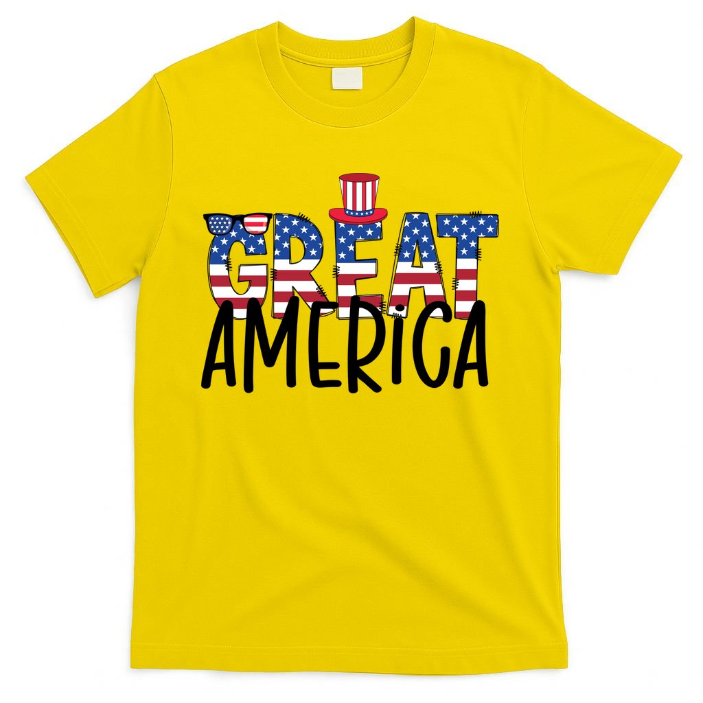 Great America 4th Of July Festive Usa T-Shirt