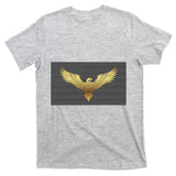 Gold American Eagle On Flag T-Shirt