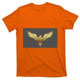 Gold American Eagle On Flag T-Shirt