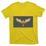 Gold American Eagle On Flag T-Shirt