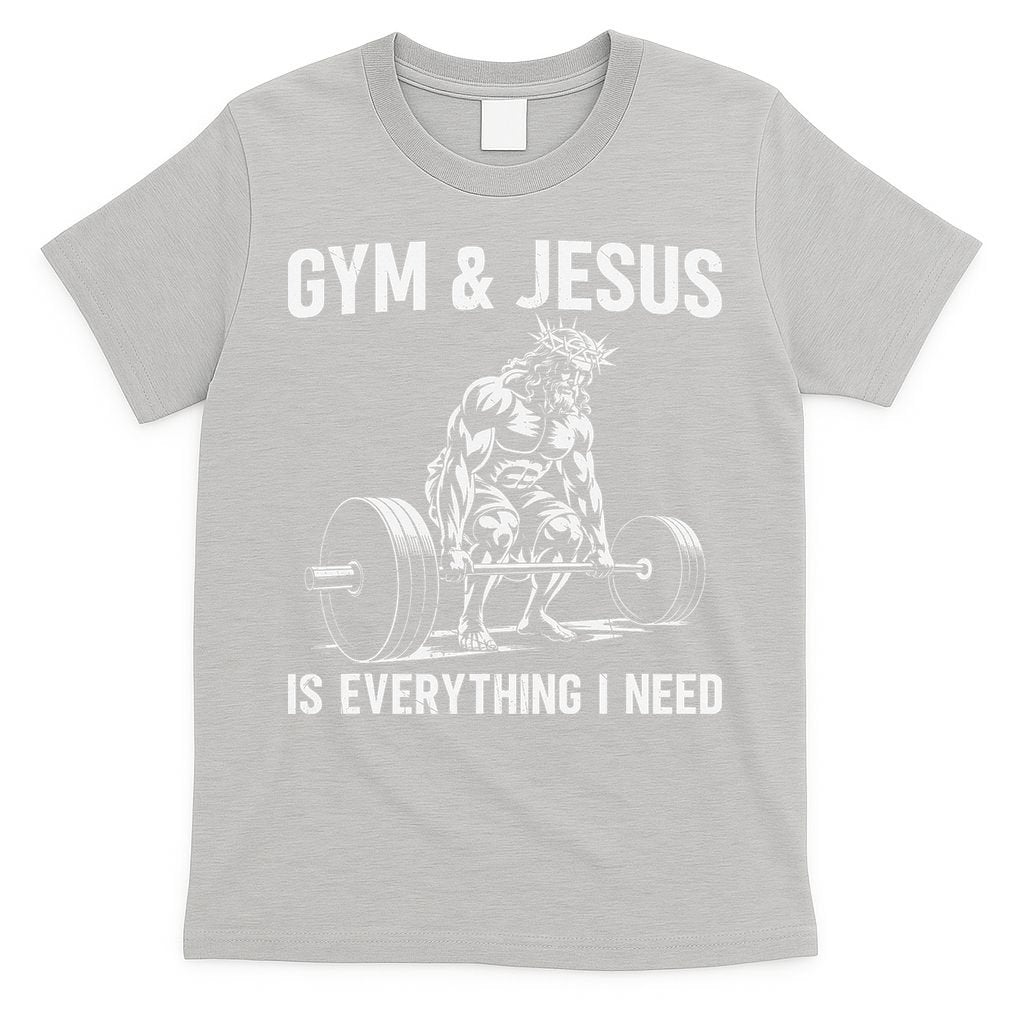 Gym And Jesus Christian Weight Lifting T-Shirt