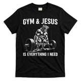 Gym And Jesus Christian Weight Lifting T-Shirt