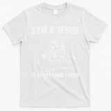 Gym And Jesus Christian Weight Lifting T-Shirt
