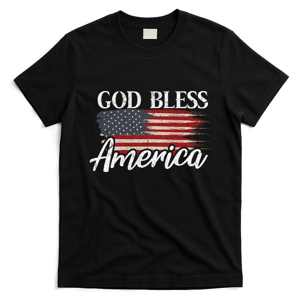 God Bless America 4th Of July Patriotic Usa T-Shirt