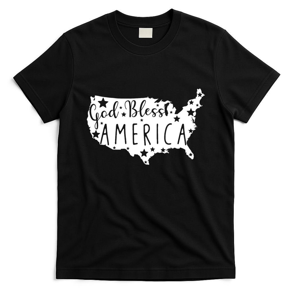 God Bless America 4th Of July Usa American Patriotic T-Shirt