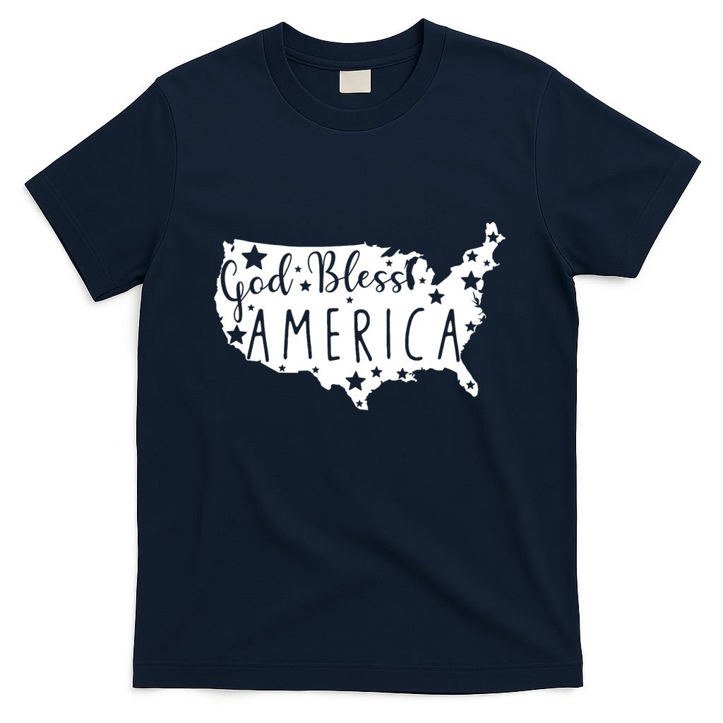God Bless America 4th Of July Usa American Patriotic T-Shirt