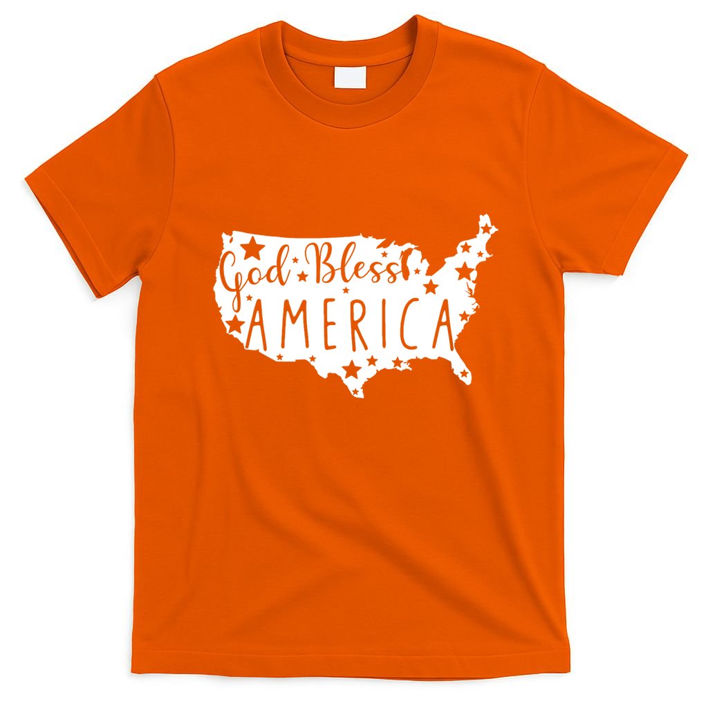 God Bless America 4th Of July Usa American Patriotic T-Shirt