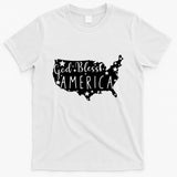 God Bless America 4th Of July Usa American Patriotic T-Shirt