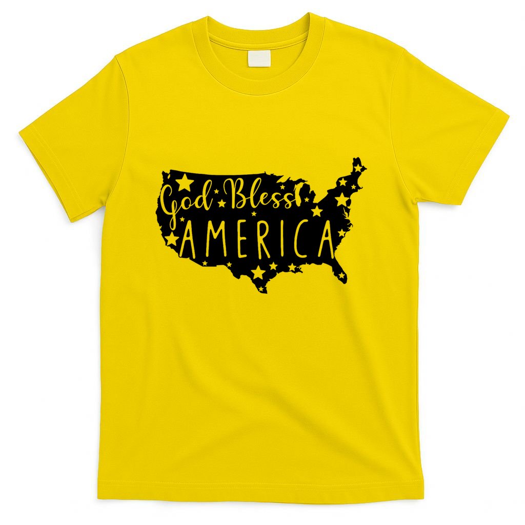 God Bless America 4th Of July Usa American Patriotic T-Shirt