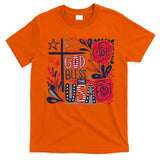 God Bless America Patriotic Usa Flag Christian 4th Of July T-Shirt