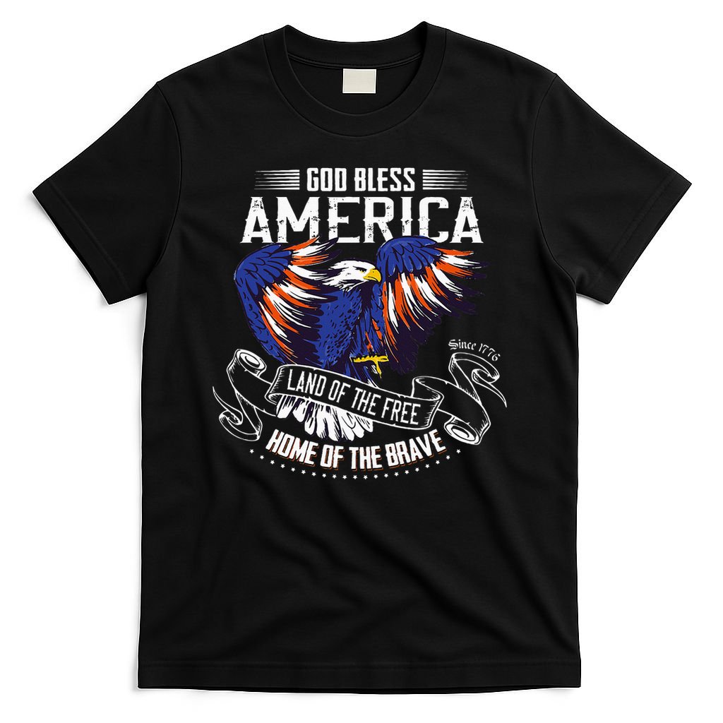 God Bless America Eagle Land Of The Free Home Of The Brave T-Shirt