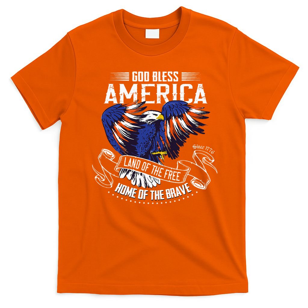 God Bless America Eagle Land Of The Free Home Of The Brave T-Shirt