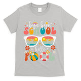 Groovy Bye Bye School Hello Pool Last Day Of School Summer T-Shirt